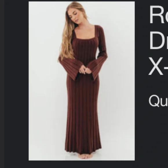 Worth collective Rowan Brown Maternity Dress - Picture 2 of 4